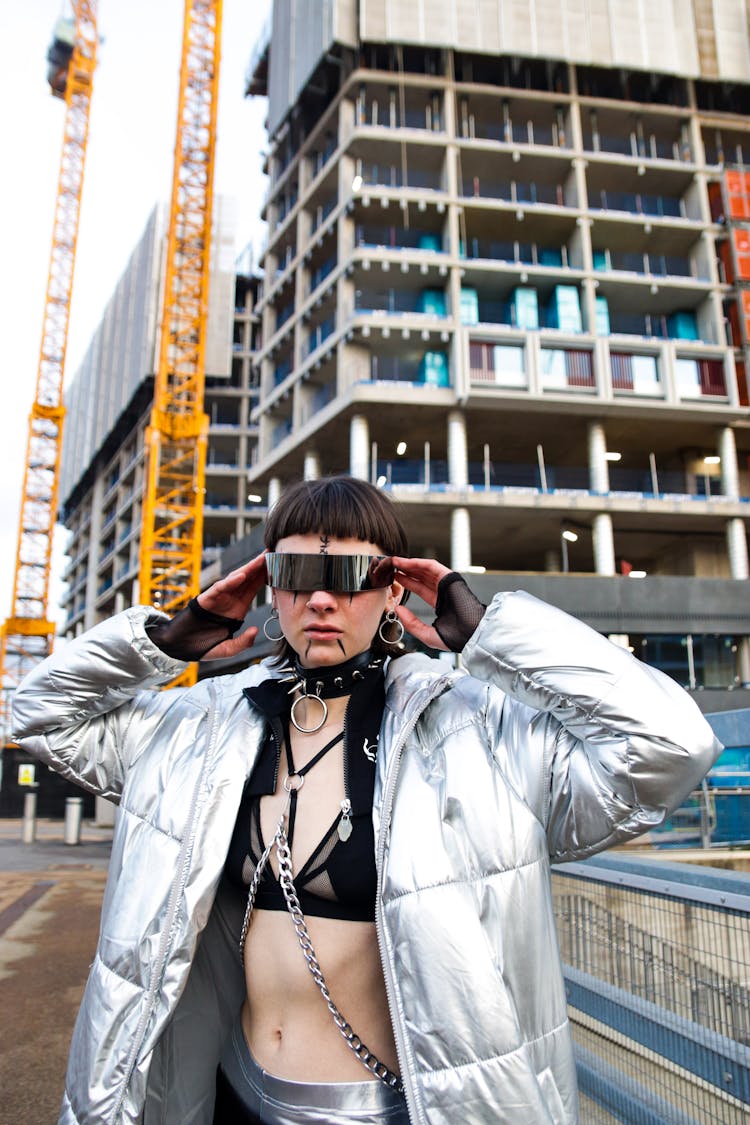 Person Standing At Construction Site