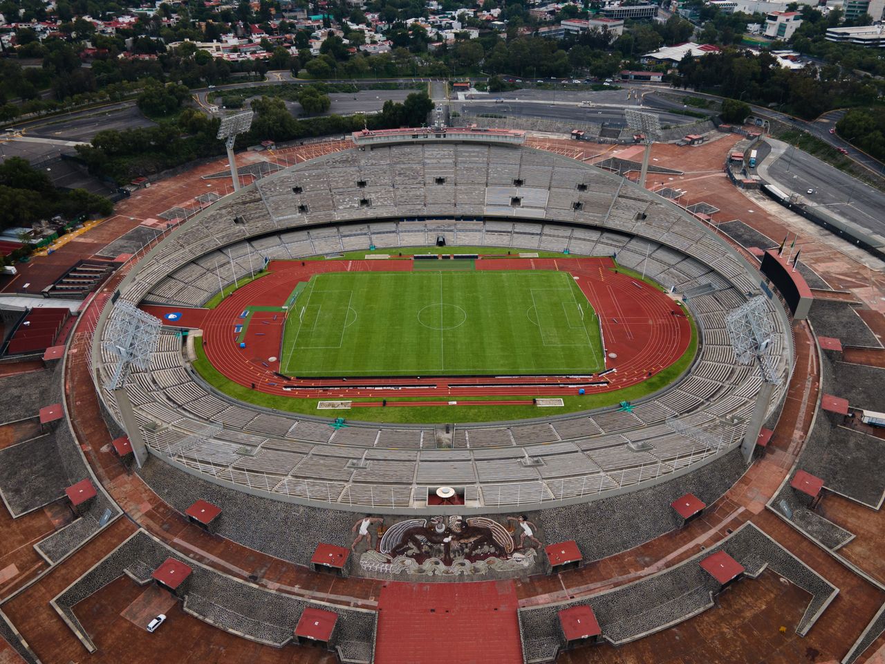 a breathtaking aerial view of estadio ol mpico universitario in mexico