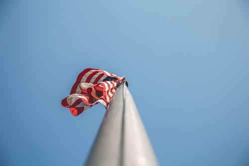 Close Up Foto Van Amerikaanse Vlag