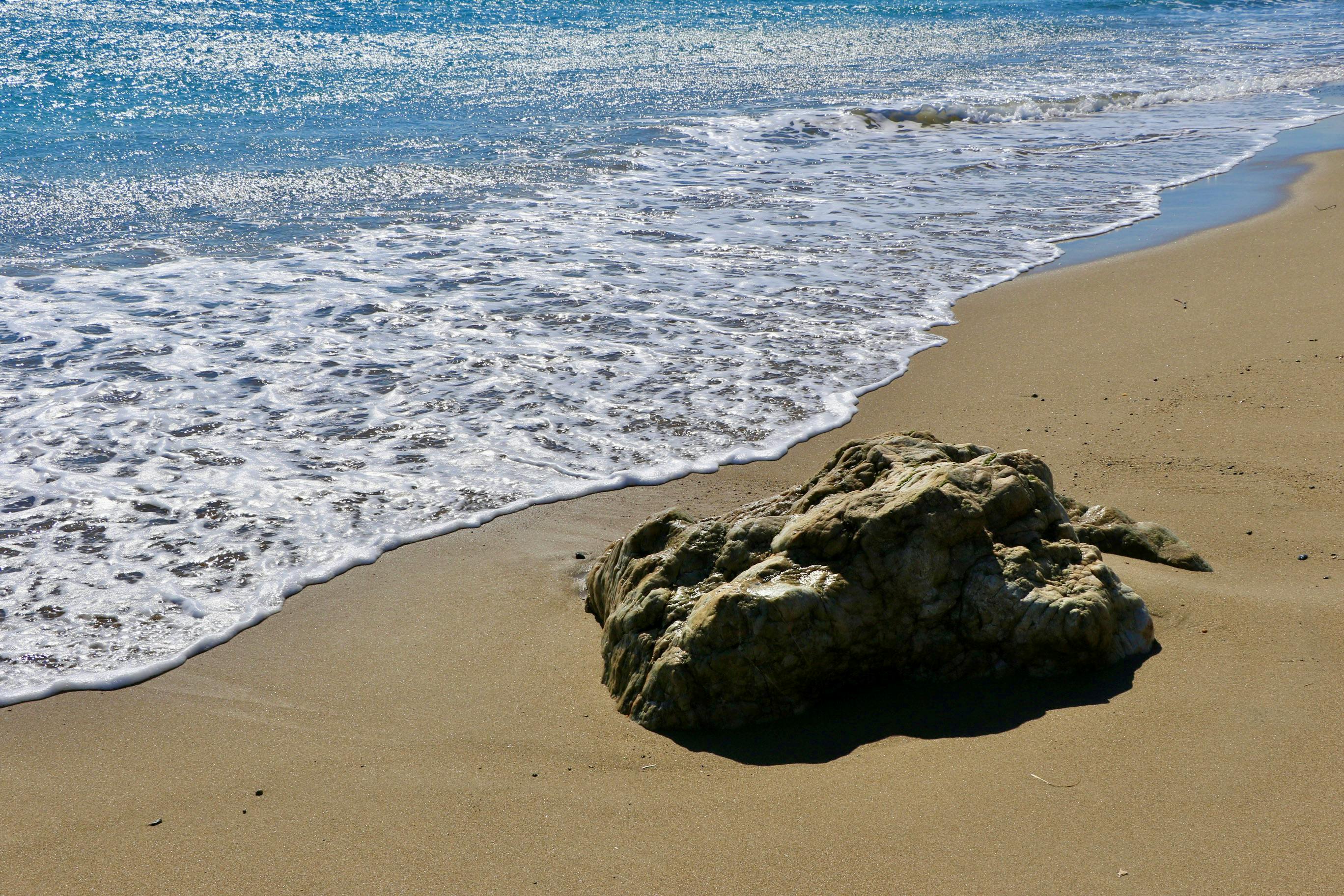 Large Rock Washed Ashore · Free Stock Photo