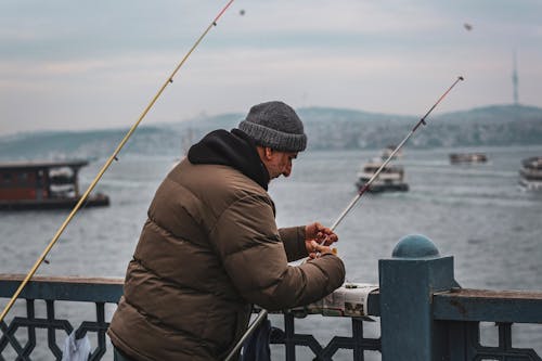 Kostenloses Stock Foto zu angeln, angler, brücke