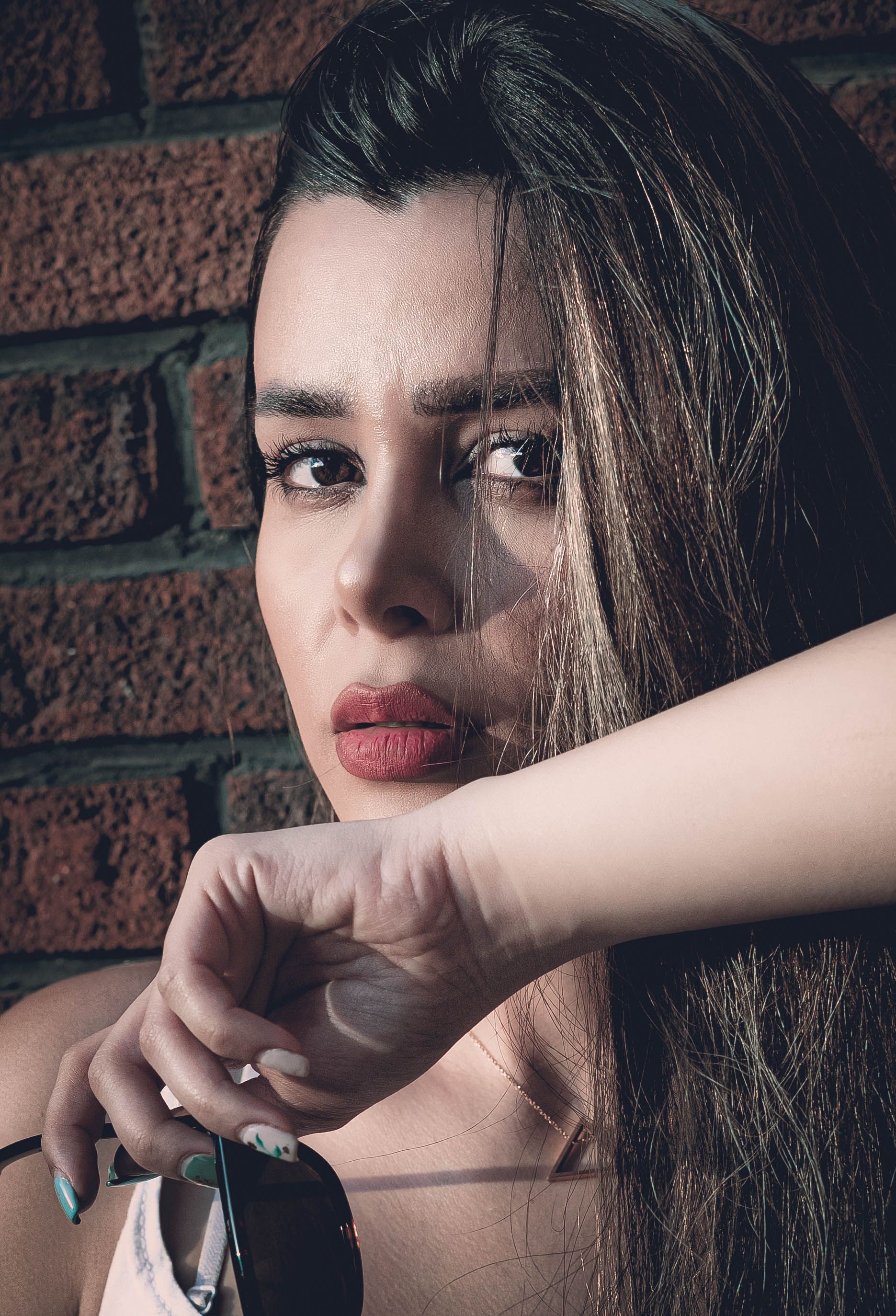 Model with pink makeup free stock photo