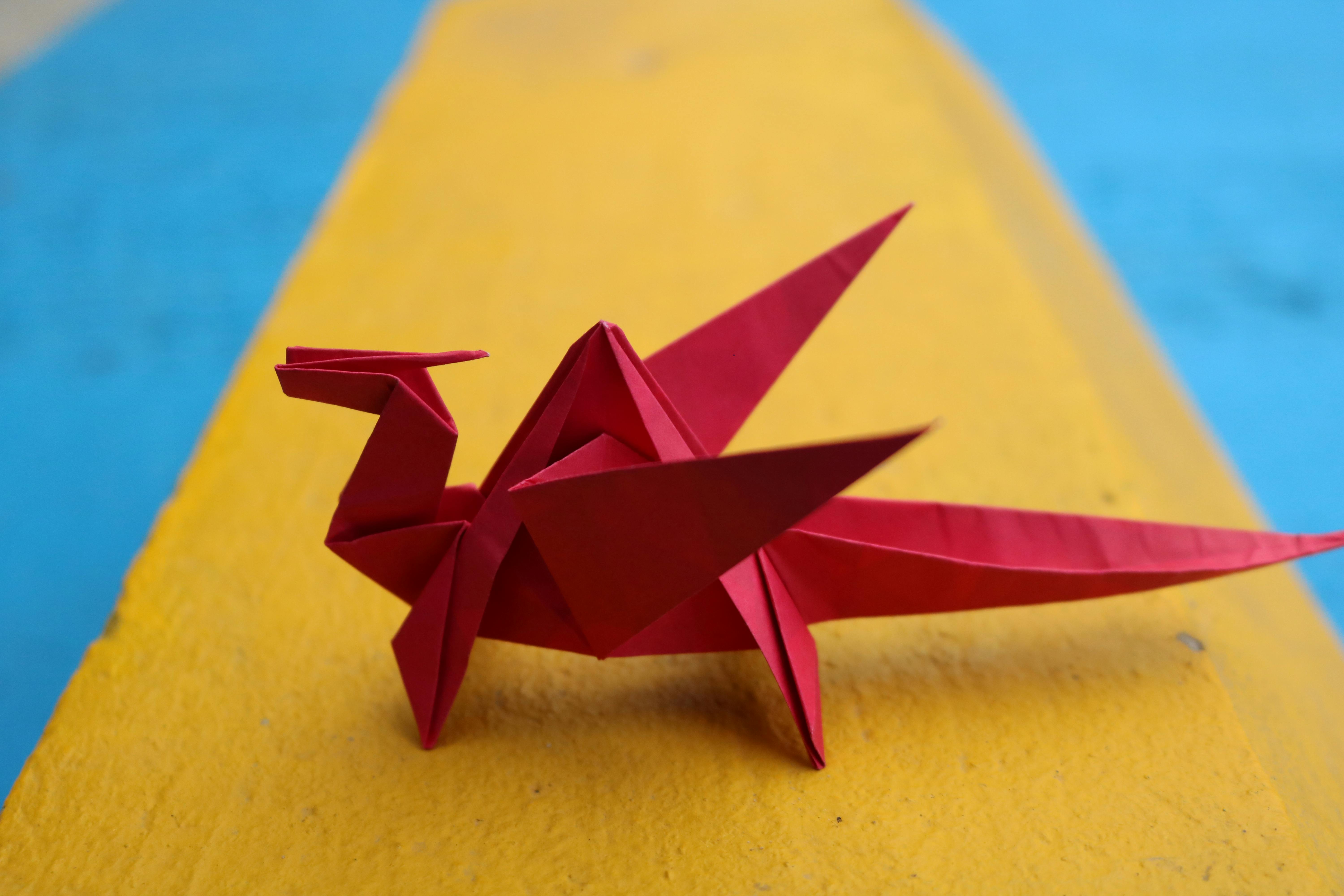 Elegant Maroon Red Origami Paper On Stock Illustration 2358588303