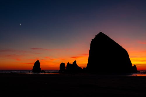 Silhouette of Rock Formation
