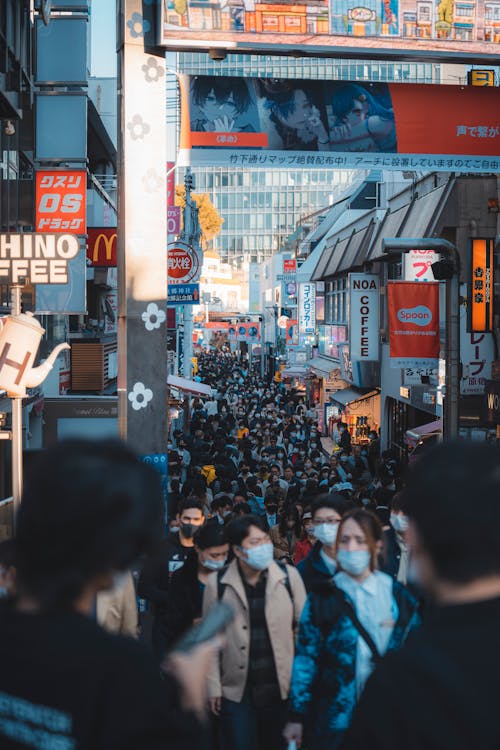 Crowded Takeshita Street, Harajuku in Tokyo, Japan