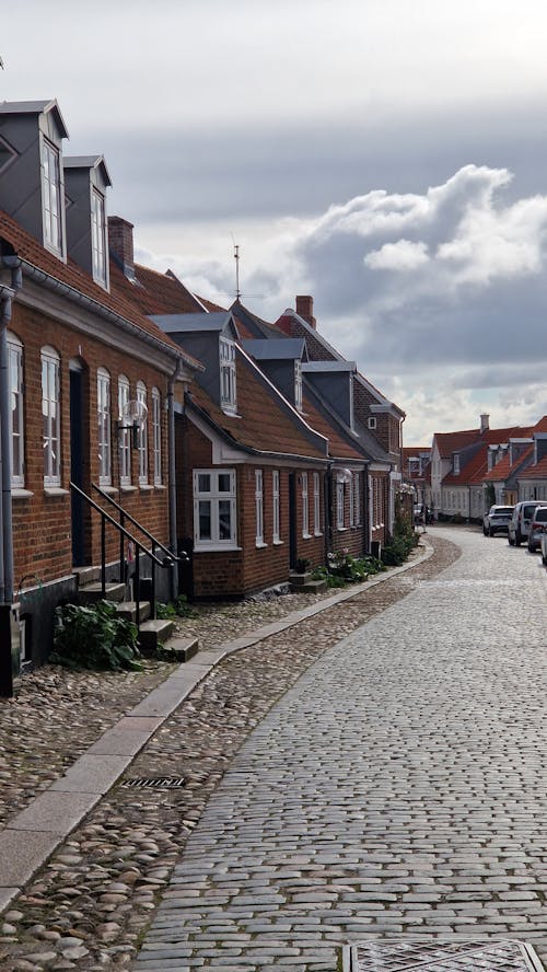 Brick Houses Along Alley
