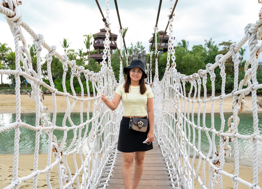 Sentosa, Singapore — a travel moment · stay connected with a Sentosa eSIM from My Holiday SIM