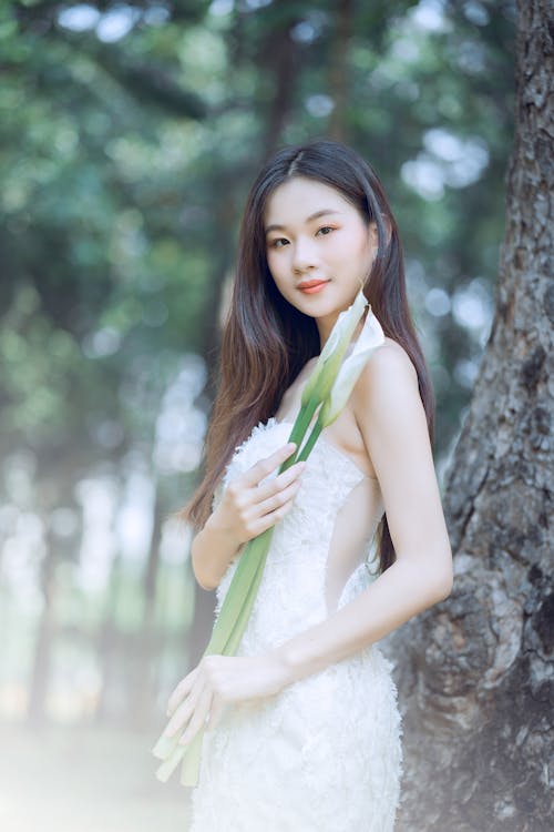 Brunette in Wedding Dress