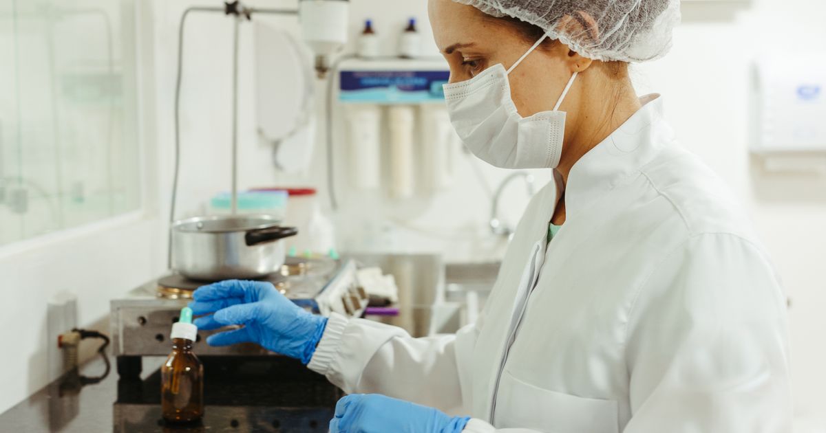 Embryologist working in an IVF laboratory