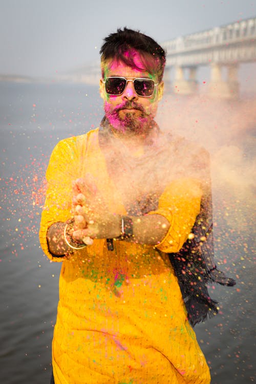 Foto profissional grátis de celebração, cultura indiana, festival das cores