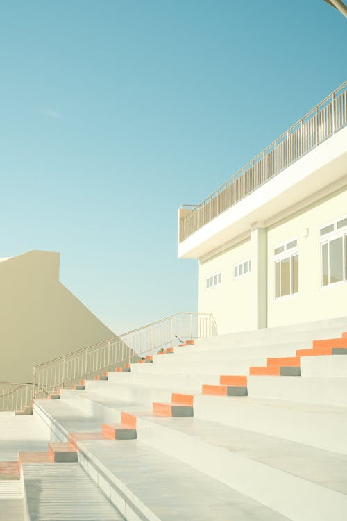 Steps Leading to a White Building 