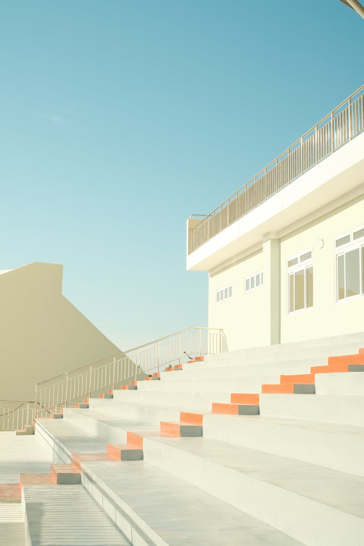 Steps Leading To A White Building 