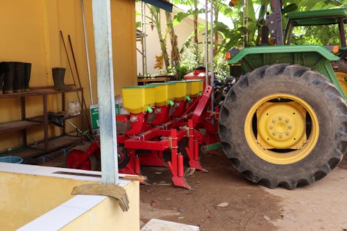 Corn Seeder Attached to a Tractor