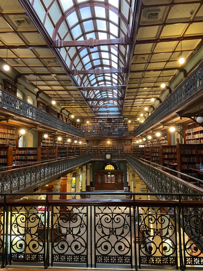 Ornate Mortlock Wing interior of the State Library of South Australia in Adelaide
