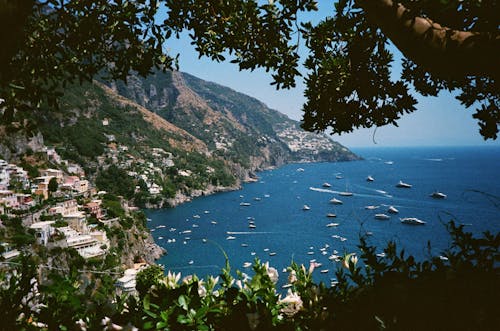 Boats on Amalfi Coast in Italy