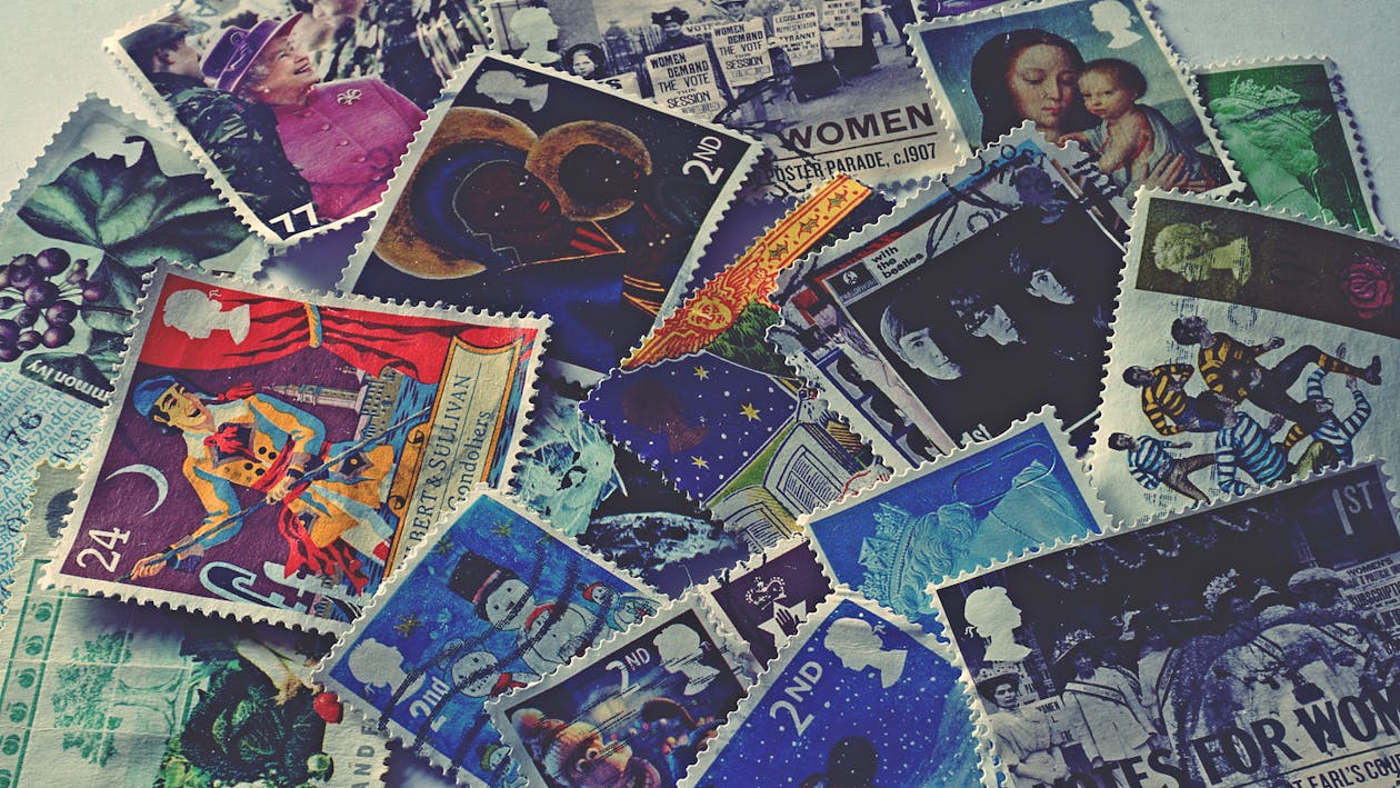 Free stock photo of british stamps, collection, stamp collection Stock Photo