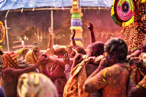 People Celebrating the Festival of Colors 