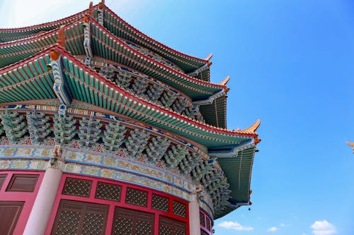 Immagine gratuita di architettura cinese, architettura tradizionale, cielo azzurro
