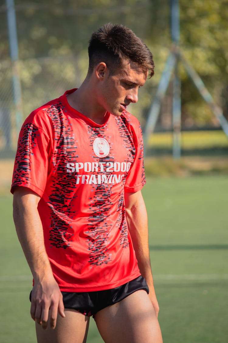 Man In Red, Soccer Jersey