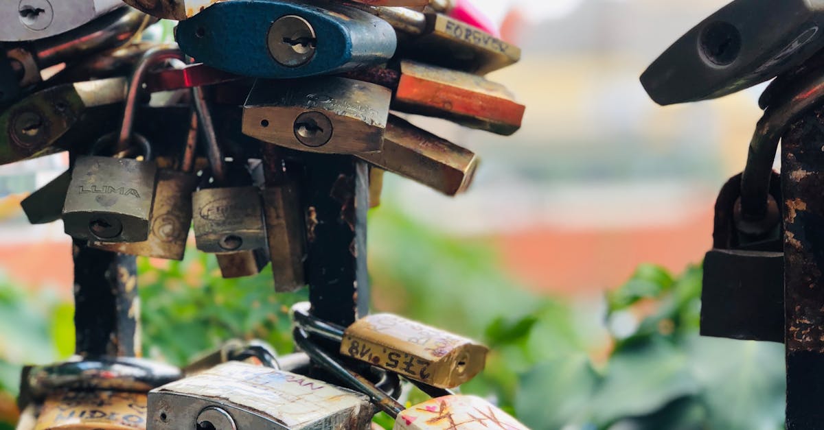A vibrant collection of love padlocks secured on an iron fence in Zagreb, Croatia, symbolizing messages of love.