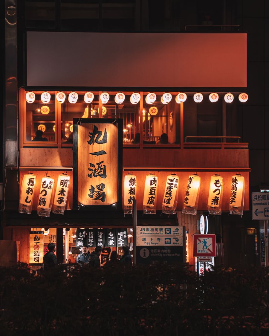 屋台のカウンター