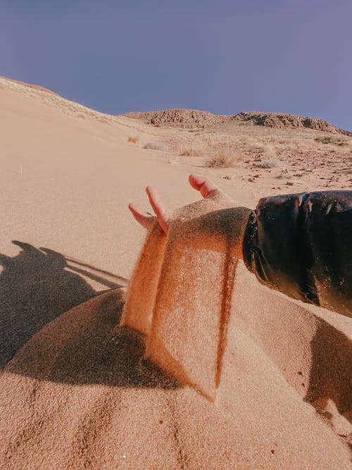 Sand on Hand on Desert
