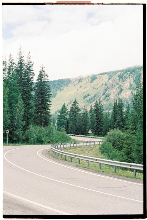 Film Photograph of a Road in Mountains 