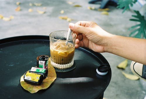 An Iced Coffee on a Table 