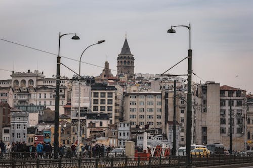 Immagine gratuita di edifici, Istanbul, pedoni