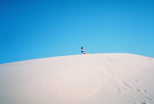 Tourist at Sand Dune