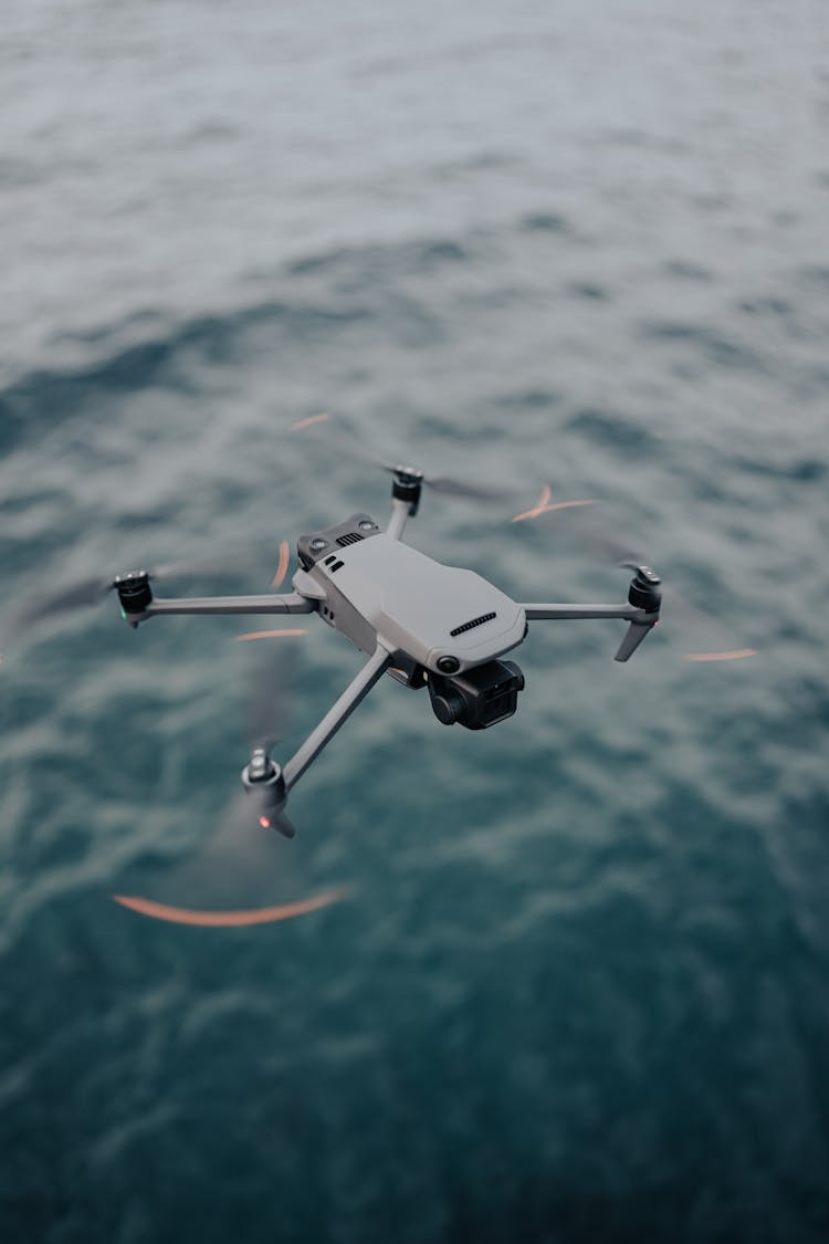 Drone In Air Over Sea