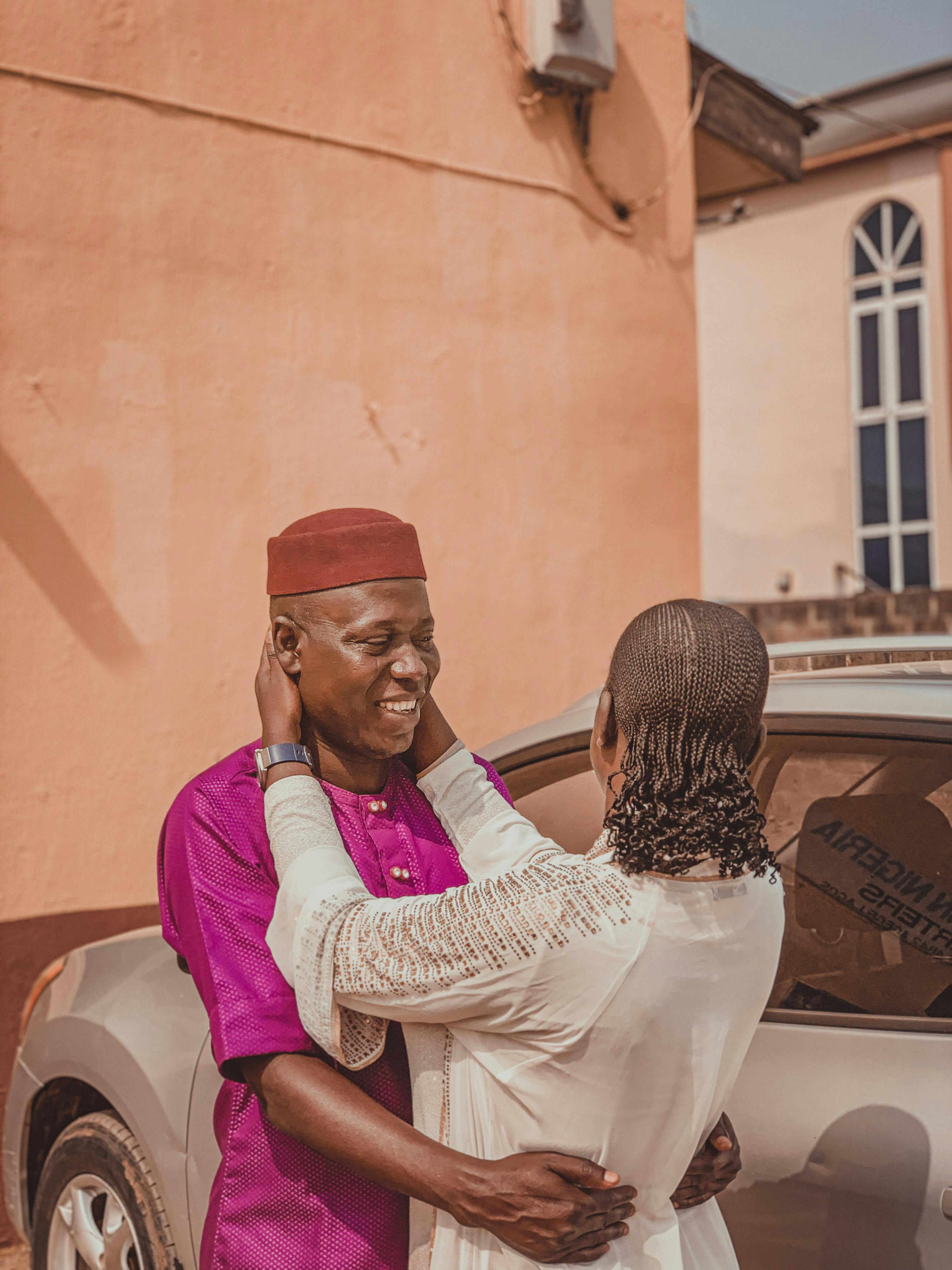 African Man Apreciating His Wife Photos, Download The BEST Free African