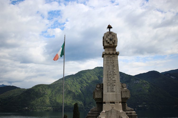 War Memorial Monument In Mezzegra, Italy