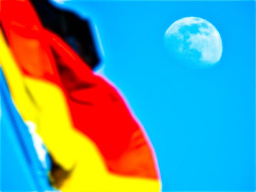 Flag of Germany, moon