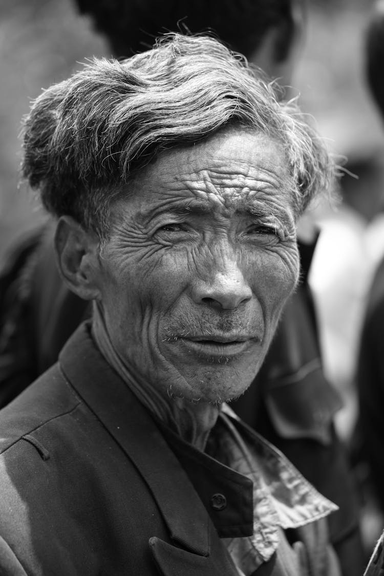 Black And White Photo Of Elderly Men