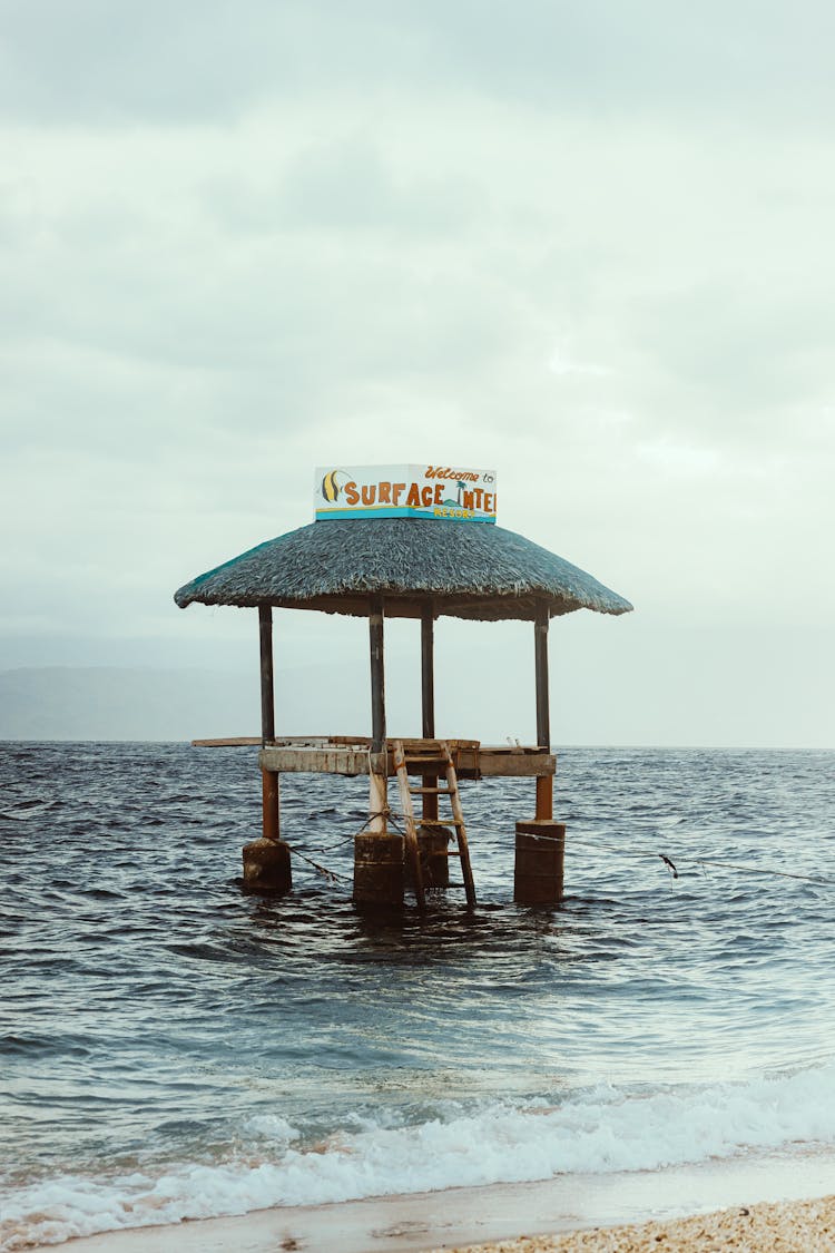 Pavilion On Stilts On The Seashore 