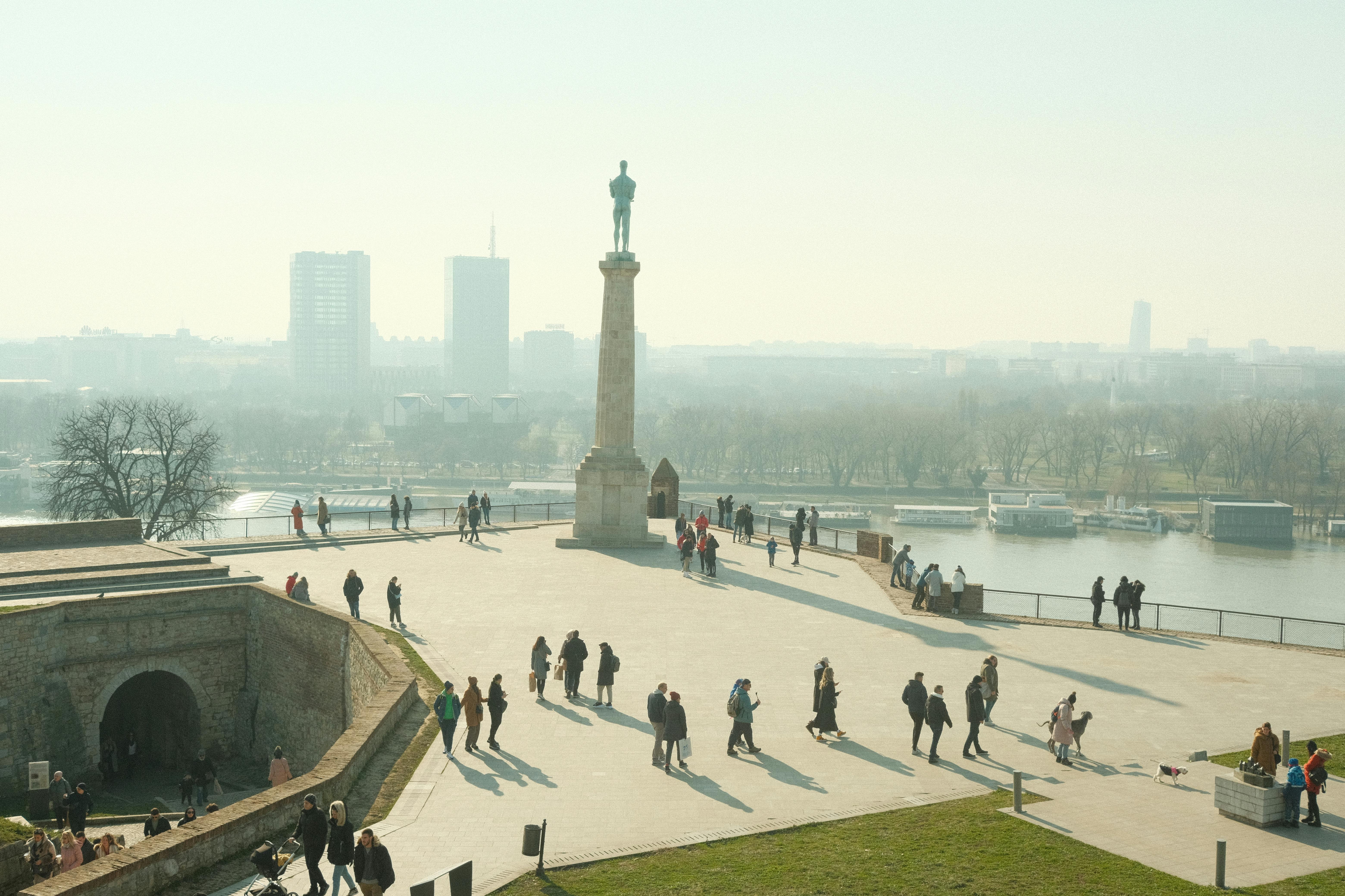 Belgrade Fortress overlooking the Sava River — using eSIM for mobile data in Serbia