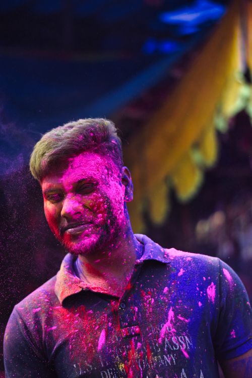 Colorful Powder on Man · Free Stock Photo