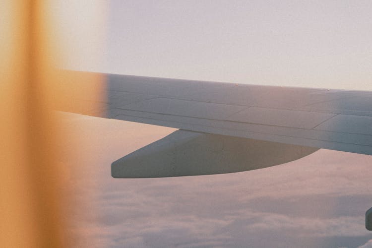 Airplane Wing During Flight