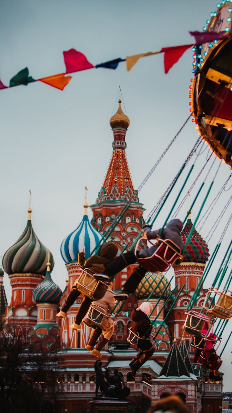 Carousel Against Saint Basils Cathedral