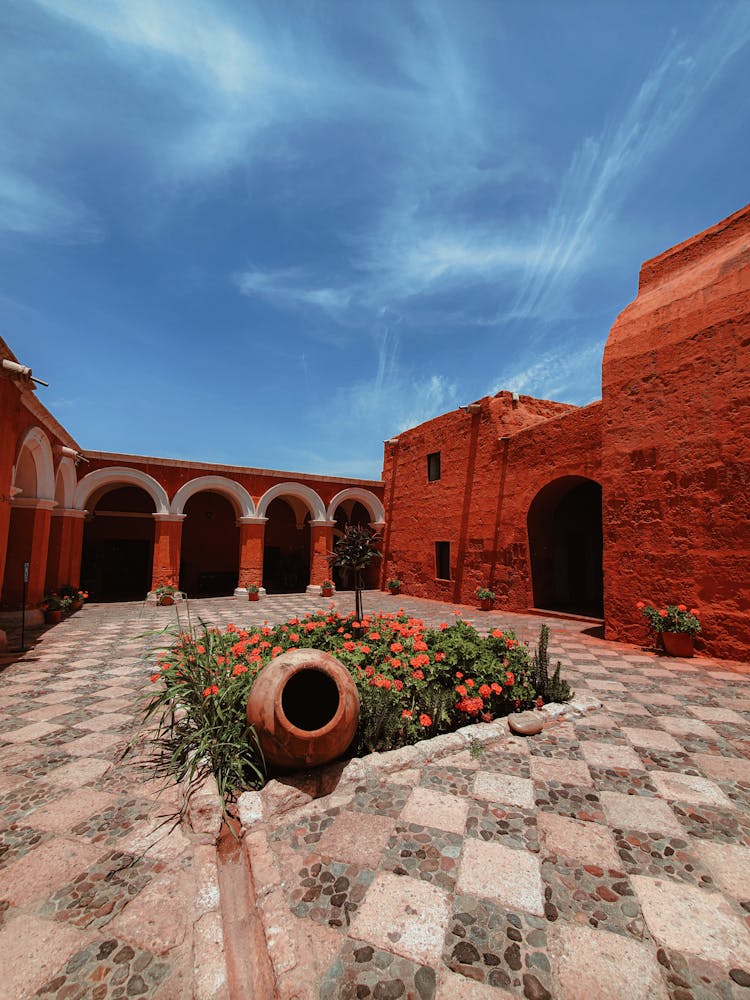 House Patio With Flowers