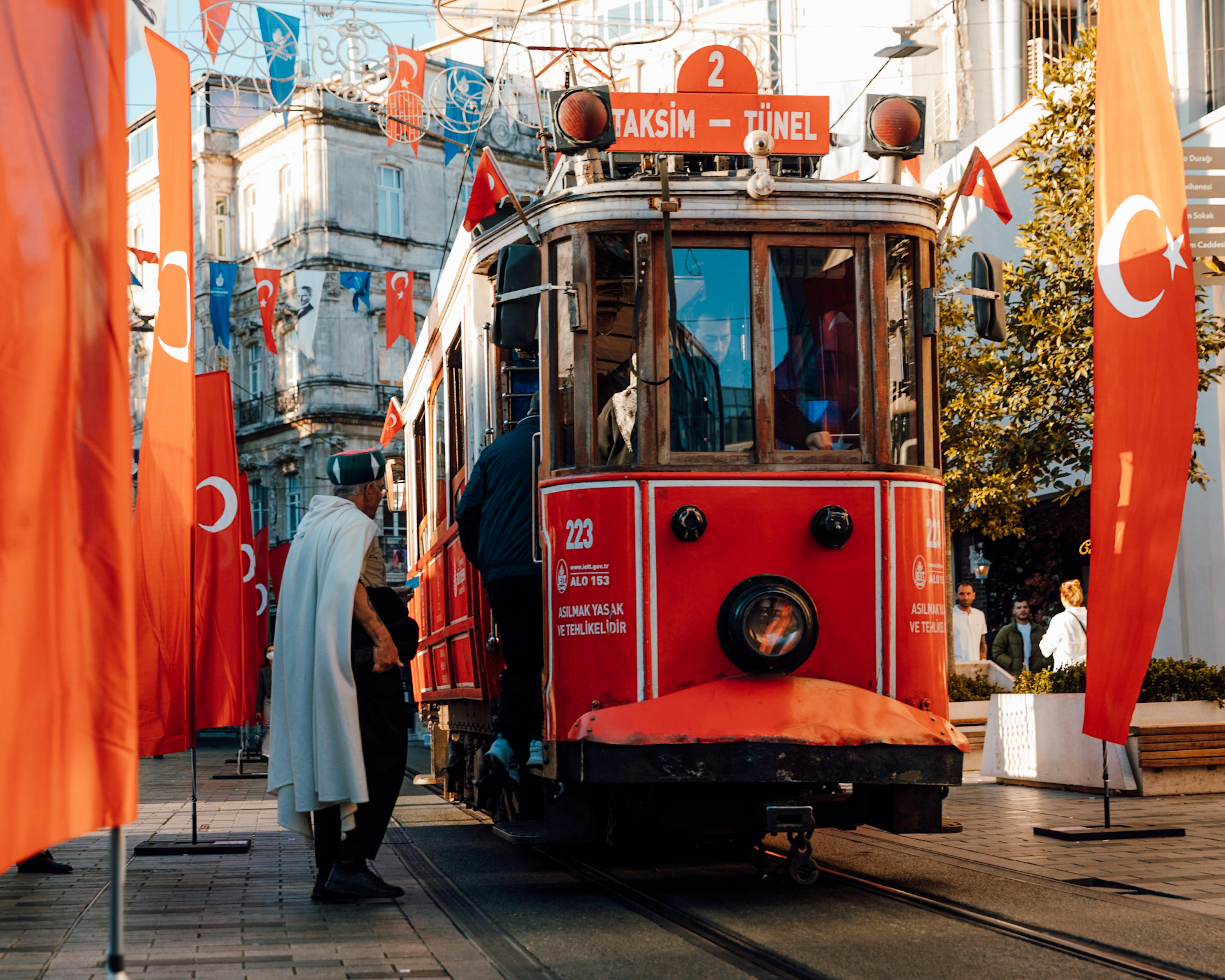 Man Getting on a Tram · Free Stock Photo