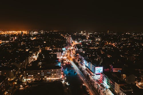 City during Nighttime