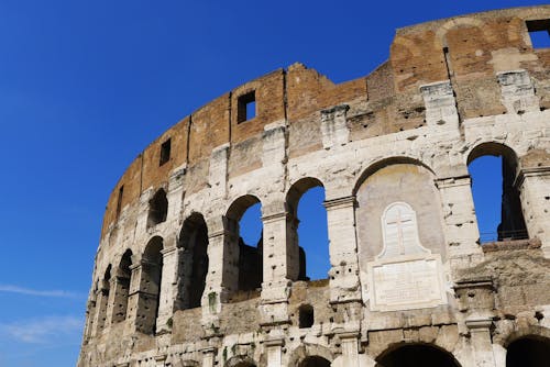 Kostenloses Stock Foto zu antikes rom, aufnahme von unten, colosseum