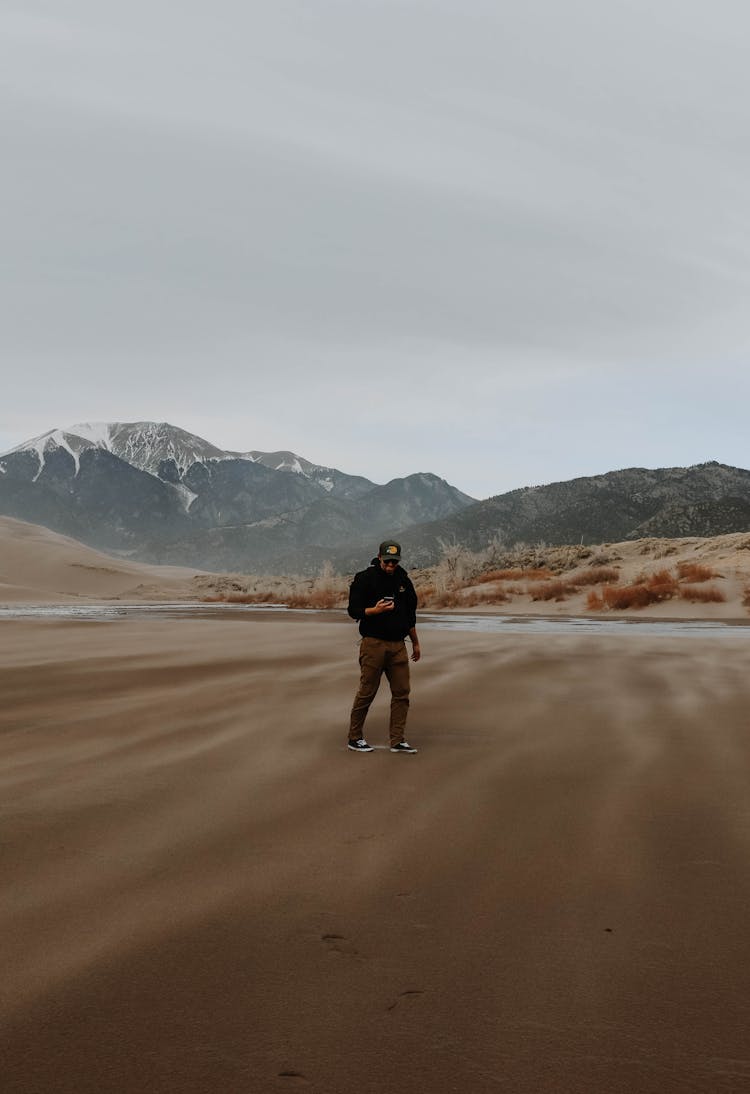 Man On Desert