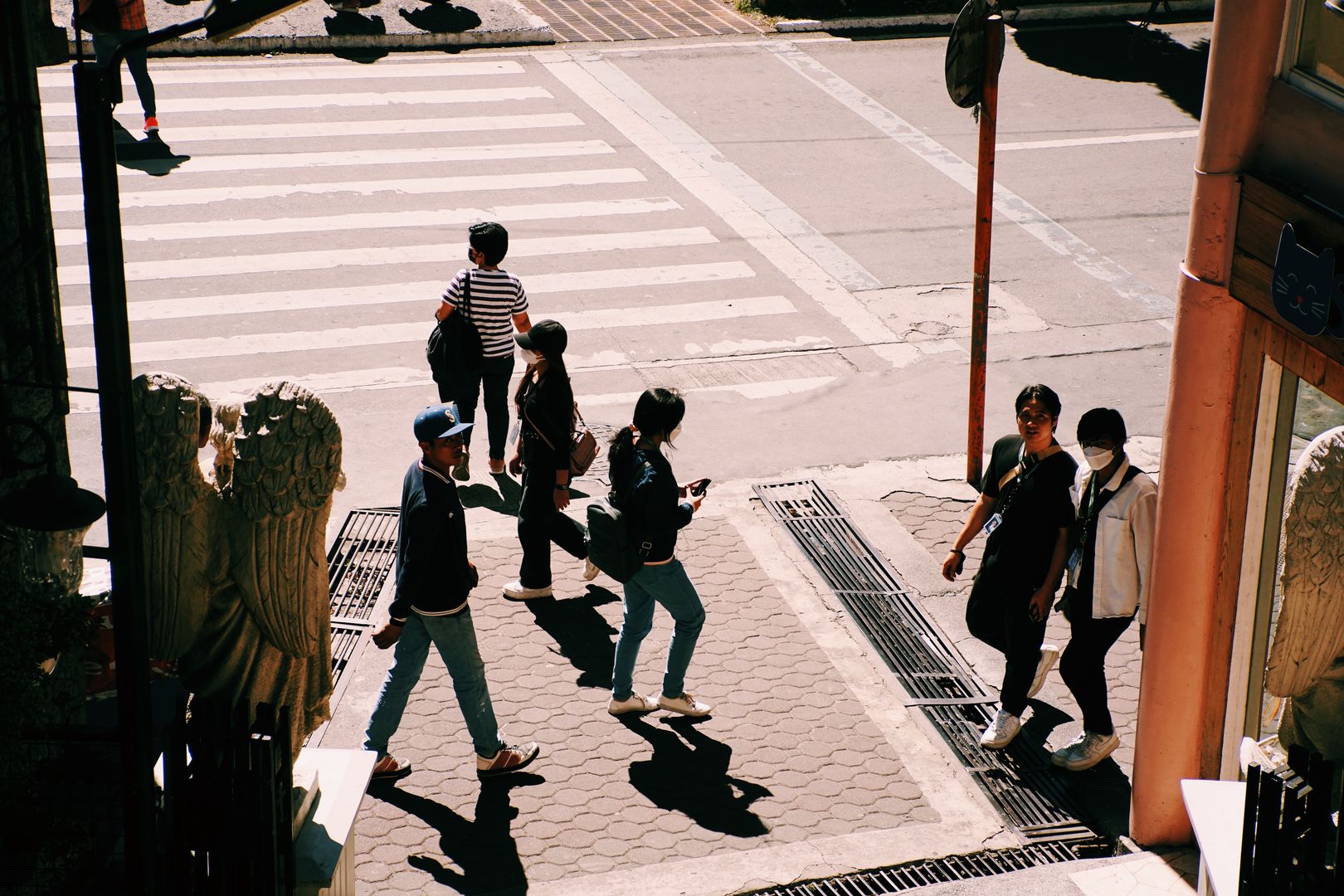 USA city street background