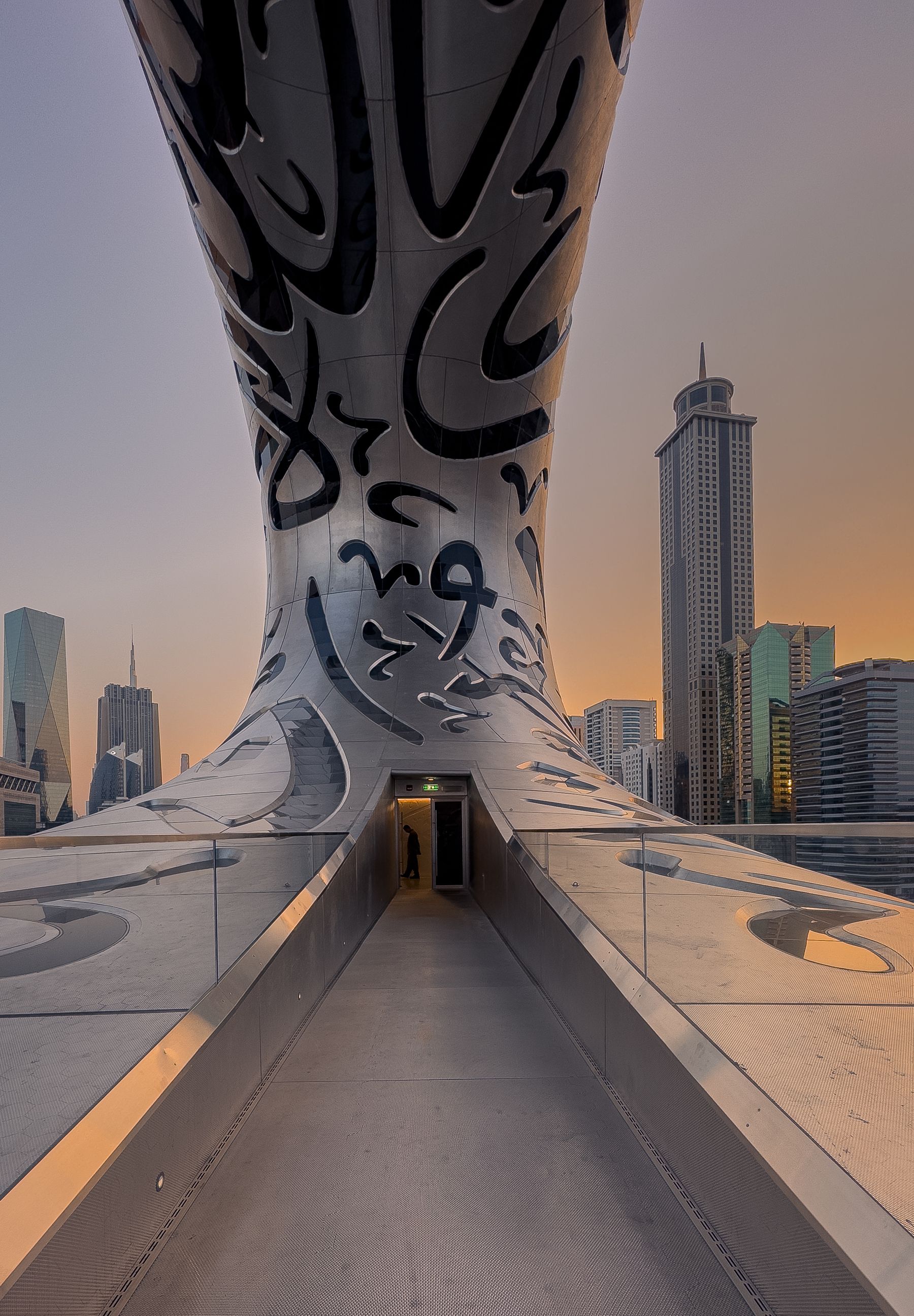 Museum of the Future with Dubai skyline