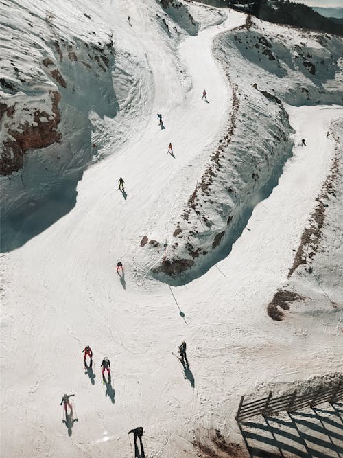 People Skiing on Ski Slope