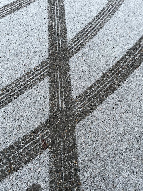 Wheel Traces on Snow