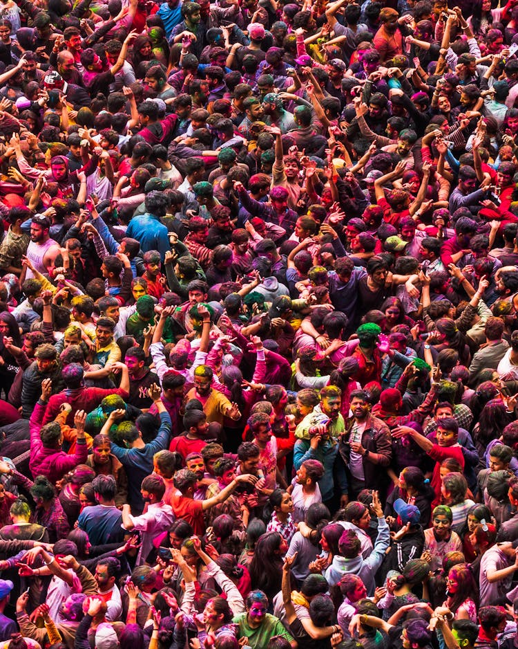 Crowd At Holi Festival